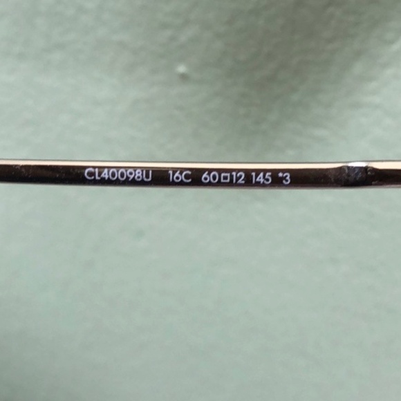 CELINE SUNGLASSES CHROME SILVER TONE IN CASE STYLE # CL40098U - Picture 7 of 11